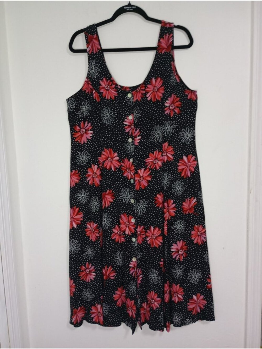 Floral Sleeveless Button-Up Midi Dress By Olivia James Size L
